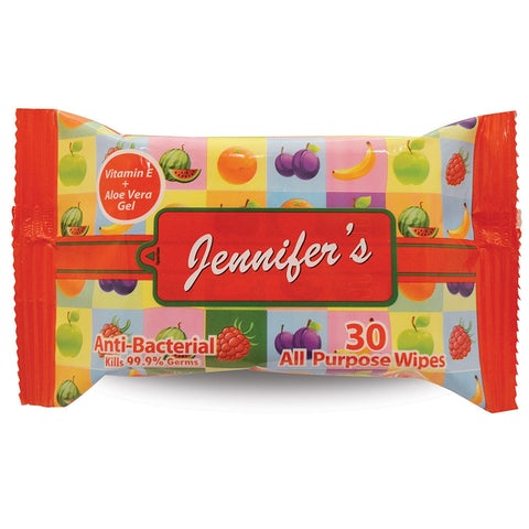 Jennifer Anti Bact Fruity Wet Wipes 30pc
