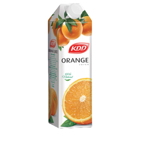 Kdd 100% Natural Orange Juice, No Added Sugar , 1 Liter