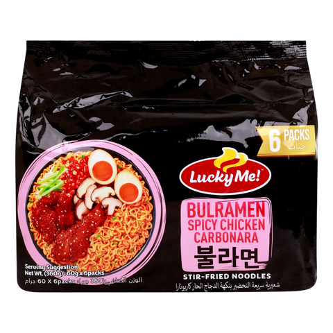 Lucky Me! Bulramen Spicy Chkn Carbonara  6 x 60g