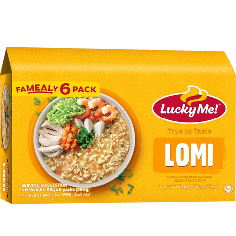 Lucky Me! Lomi Chicken & Seafood Promo 6 x 65g