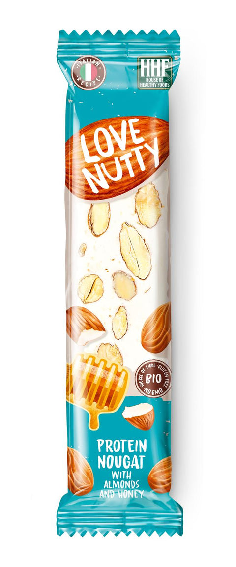 Protein Nougat With Almonds And Honey 12x80g, Love Nutty