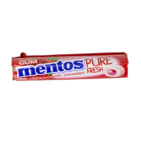 Mentos Sugarfree Strawberry Gum Roll 9 x 15g