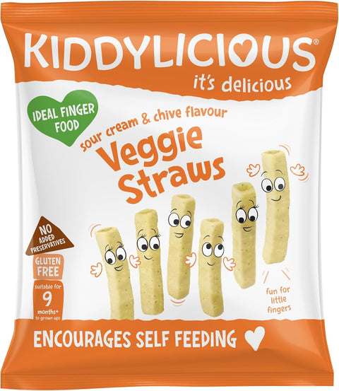Kiddylicious Sour Creem Chive Flavor Veggie Straws 12g