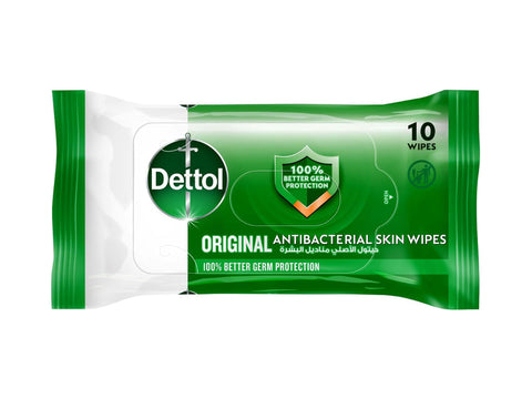 Dettol Original Antibacterial Skin Wipes 10 Wipes