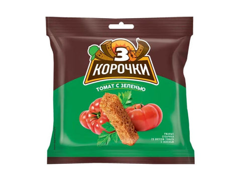 3 Korochki Rye Croutons With Tomato And Herbs 100g