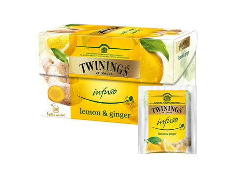 Twinings Lemon + Ginger Meast 1,5g 20 Teabags