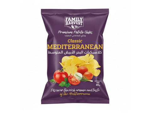 Family Harvest Potato Chips Mediterranean, 45g