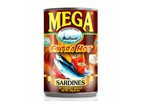 Mega Sardines In Tomato Sauce W Chili Extra Hot 155g