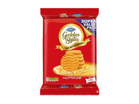 Cremica Golden Bytes Rich Butter Cookies 8x76g