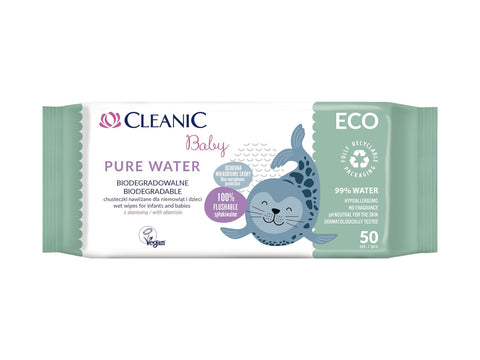 Cleanic Baby Pure Water Wipes 50 Pcs