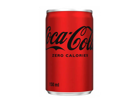 Coca-Cola Zero Sugar Carbonated Soft Drink Can 150ml