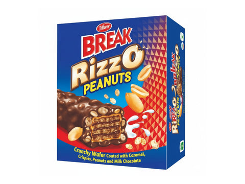 Tiffany Break Rizzo Crunchy Wafer with Caramel, Crispies & Peanuts in Chocolate 12x28gg