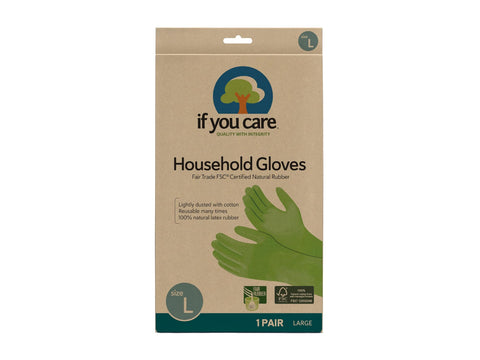 If You Care Fair Rubber Latex Household Gloves Large