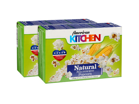 American Kitchen Mw Popcorn Twin Pack Asstd 2x3x3 Oz