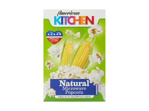 American Kitchen Microwave Popcorn Natural 12x3x3 Oz