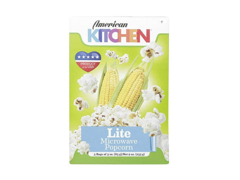 American Kitchen Microwave Popcorn Lite 12x3x3 Oz