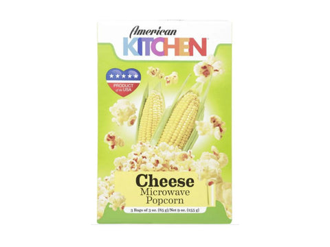 American Kitchen Microwave Popcorn Cheese 12x3x3 Oz