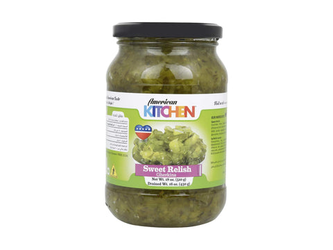 American Kitchen Gherkins Sweet Relish 12x18 Oz