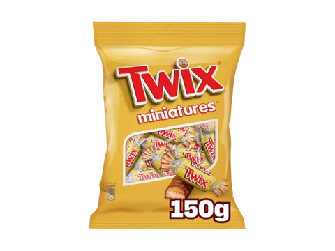 Twix Miniatures Chocolate 150 g — Mini Chocolate Bars (Sharing Bag)