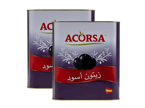 Acorsa Olives Bulk Plain Black 2x5kg