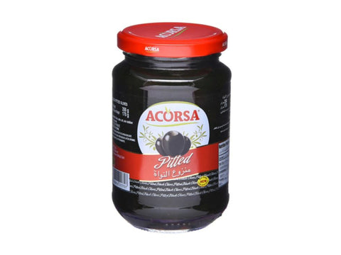 Acorsa Olives Black Pitted Jar 12x170gr