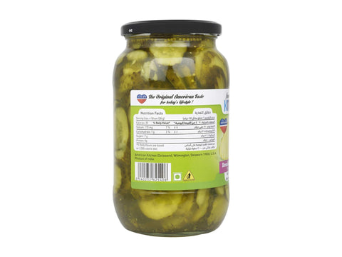 American Kitchen Sliced Gherkins B&B Style 12x34 Oz
