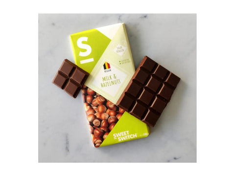 Sweet-Switch® Milk Chocolate + Hazelnut Tablet 100g