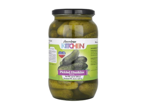 American Kitchen Pickled Gherkins Whole 12x34 Oz