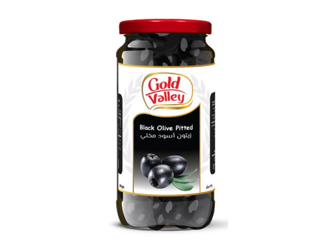 Gold Valley Pitted Black Olives, 340g