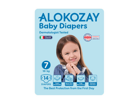 Alokozay Baby Diapers Size 7 18+ kg, 14 diapers