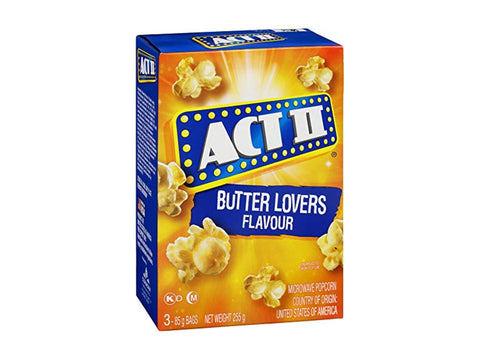 ACT II Popcorn Butter Lovers 255g (3x85g)