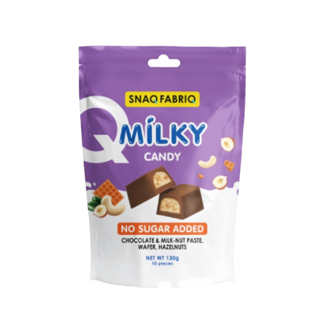 Snaq Fabriq Milky Candy Chocolate Nut Paste Wafer And Hazelnuts No Sugar Added 130g