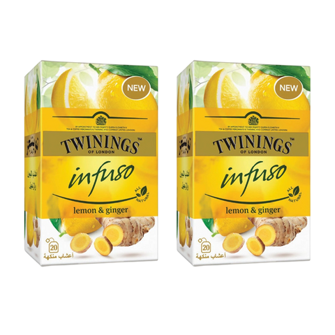 Twinings Infuso Lemon Ginger 20s Promo 2 x 20