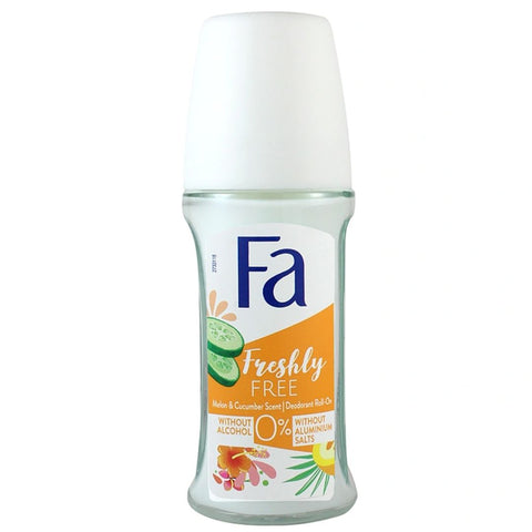Fa Freshly Free Roll-On Deodorant With Cucumber And Melon Scent, 50ml