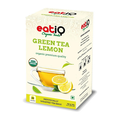 Eatiq Organic Foods Green Tea Lemon, 50g