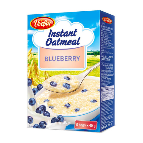 Uvelka Instant Oatmeal Blueberry 5X40G