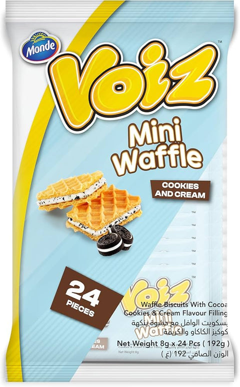 Voiz Mini Waffle Cookies & Cream