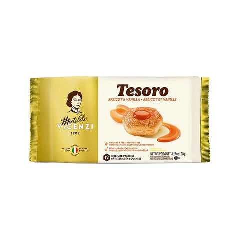Vicenzi Tesoro Apricot & Vanilla Puff Pastry Bites 90G