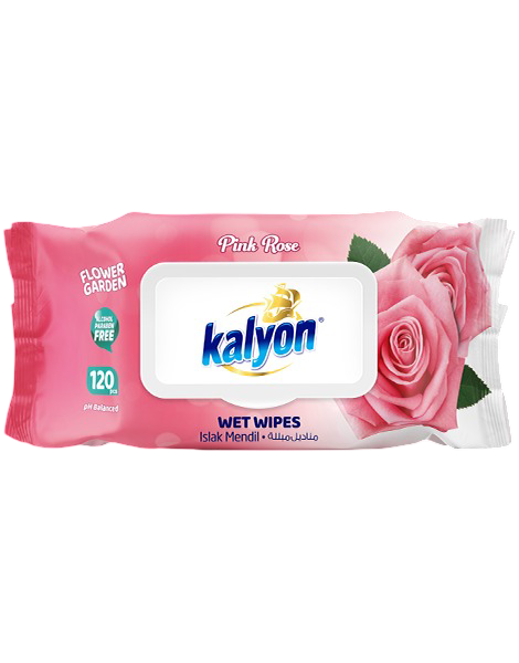 Wet Wipes KALYON Pink Rose 120 Pcs