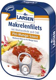 Larsen Mackerel Fillets In Piri Mango Sauce 110g