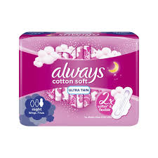 Always Cotton Soft Ultra Thin Night Sanitary Pads 7 Pads