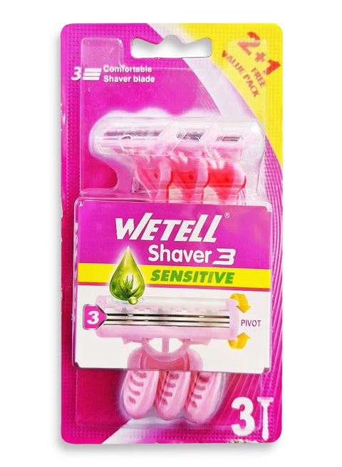 Wetell Razor Pink III Blade 3PCS Card