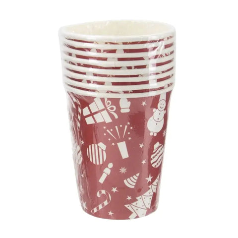 Christmas paper cup, 8 pcs